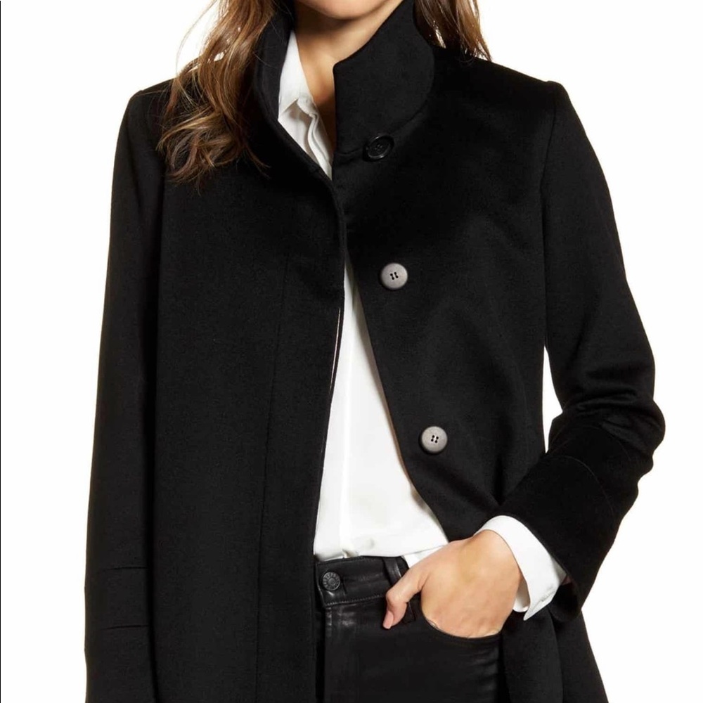 FLEURETTE Stand Collar Wool Car Coat - Picture 1 of 15
